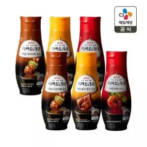 CJ제일제당 저당 시오다래소스 255g x2개+유자폰즈소스 255g x2개+마라소스 260g x2개