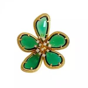 크리스탈 꽃 브로치 핀 미니 사