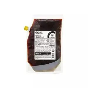 [T] 베지가든 양념치킨소스 2kg (식물성) 1개