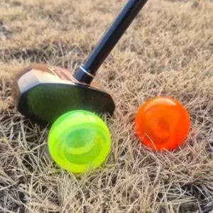 고급 반투명 골프 볼 컬러 파크 골프공 오렌지 형광 골프용품