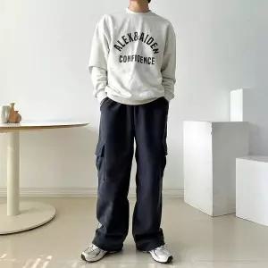 남녀공용바지 이몬 남자 Y2K 골덴 카고 스트링 팬츠