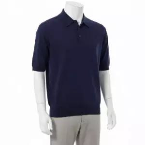 MUST IT_캡틴선샤인 KAPTAIN SUNSHINE 코튼 니트 폴로 셔츠 네이비 KS25SKN06