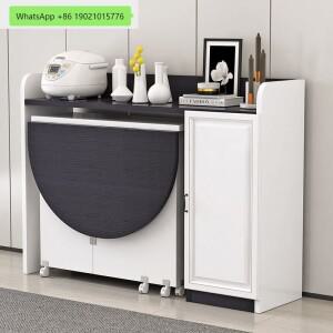 접이식 식탁 가정용 사이드 캐비닛 조합형 찬장 전자레인지 초슬림형