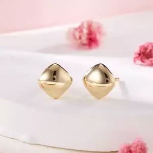 [비앤비골드] 14K 볼륨 쿠션 다이아 침귀걸이 한쌍 MNE42437