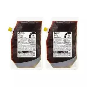 [T] 베지가든 양념치킨소스 2kg (식물성) 2개