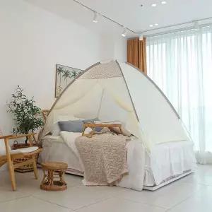 [빈슨메시프] 포그닝 원터치 난방텐트 스너그 싱글 실내 침대 방한 보온 사각 수면 텐트_P374811917