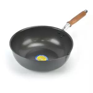 단체급식후라이팬 나무손잡이 업소용 경질 웍 북경팬 30호-29.5cm