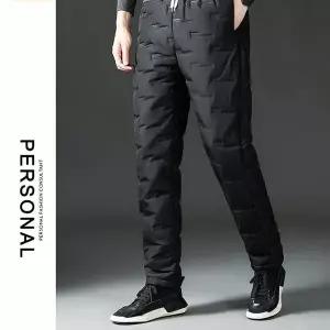 패딩바지 겨울 밴딩 남성 방한 패딩바지