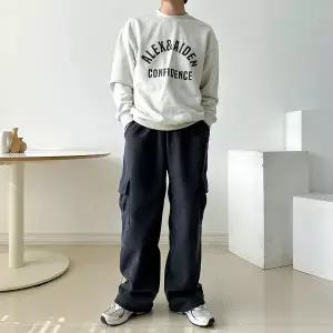 남녀공용바지 이몬 남자 Y2K 골덴 카고 스트링 팬츠