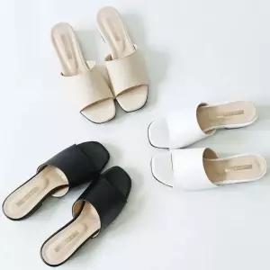 인기상품 국내제작 201 로우힐 토오픈 뮬 슬리퍼 샌들 [W3AD38F_260310]