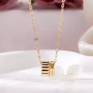 18K 언발 버티컬 라인컷 체인 목걸이 MNN42434