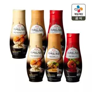 CJ제일제당 저당 참깨소스 260g x2개+타르타르소스 250g x2개+마라소스 260g x2개