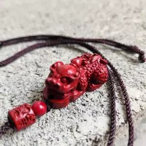 [셀러에이드]액막이 경면주사 단사 비휴 목걸이 용