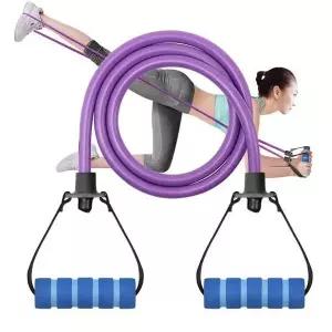[셀러에이드]홈트레이닝도구 로프운동 1자형튜빙밴드 스트레칭기구 스쿼트밴드