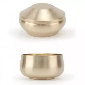 (선택 1. 방짜유기 죽그릇 A타입 뚜껑 미포함)방짜유기 이유식 그릇 놋그릇 한정식 유기 죽그릇