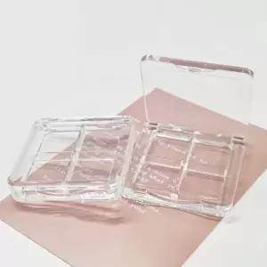 ( )투명 4구 섀도우 립 팔레트 공팔레트 케이스 공용기 팔레트 공용기 여행용 섀도우 메이크업 공병 립 아