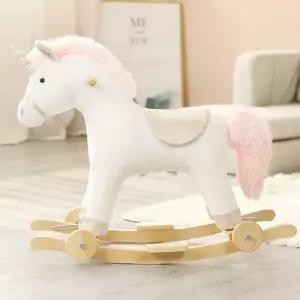목마 흔들의자 키즈용 벨벳 장난감 유니콘 흔들말 흔들