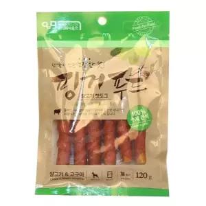 [셀러에이드]핑거푸드 양고기 고구마 핫도그 120g 강아지 국산 수제간식