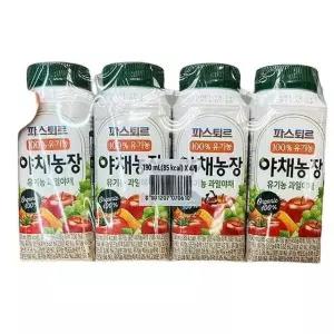 파스퇴르 유기농 야채주스 190ml x 4입 X 1개 a81286