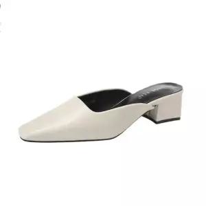 인기상품 여성 사각코 뮬슈즈 로우힐 스타일링 외출슬리퍼 인기 [WFHP3J5_260319]