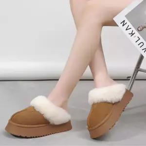 인기상품 여성 따뜻한 통굽 뮬슬리퍼 1P 퍼안감 키높이 신발 [WFHPBVN_260319]