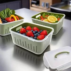 ( )채소세척 대용량 다올 3.6L 야채보관 밀폐용기 냉장고정리 물빠짐