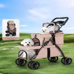 2단 개모차 강아지 분리형 유모차 애견 다견 이동장