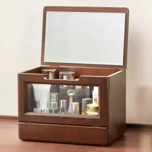 원목 화장품 정리함 보관함 트레이 선반 우드