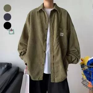 남성 골덴 셔츠 코듀로이 긴팔 남방 캐주얼 데일리 오버핏 일반핏