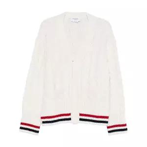 26SS 톰브라운 베이비 케이블 화이트 남성 가디건 MKC622B Y1005 100