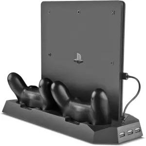 듀얼 충전기 포트와 USB 허브가 있는 PS4 Pro/Slim 2-in-1용 ICESPRING 수직 스탠드 냉각 스테이션