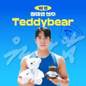 [삼성라이온즈] 원태인 프로야구 선수 테디베어 인형 크보 팬 굿즈 판매 선물템