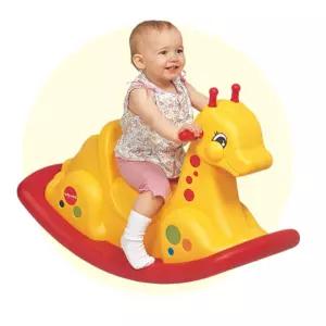 돌아기 노란 기린 흔들 시소 유아완구 손주선물 놀이방 4세 스윙 키즈카페 2세 3세