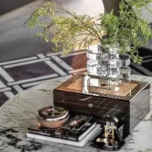 시가 보관박스 고급 우드 보관 습도조절 원목 밀봉 방습 담배 세트 케이스 가죽 시가박스