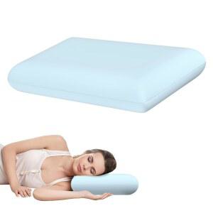 컴포쉐어 홈 블루 메모리 폼 베개 목 침구를 지지대 탈착식 커버 침대 허리 냉각 위한 옆 1팩