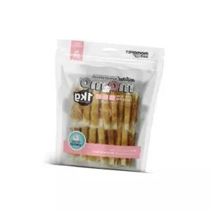 ( )모모 치킨 연어포 1kg 강아지 대용량 사사미 닭고기 연어포 믹스