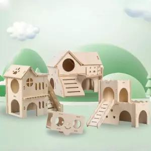 햄스터 케이지 놀이터 인테리어 원목 사육장