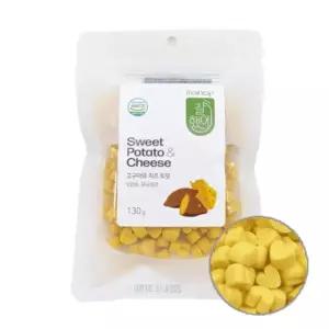[셀러에이드]강아지 간식 고구마 스낵 130g 훈련 보상 한입용 치즈