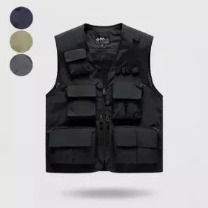 잔솔 등산 조끼 여름 망사 메쉬 수납 경량 쿨 아이스