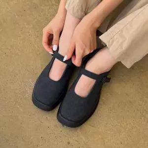 SOVO 바노티 플랫폼 스트랩 통굽 메리제인 3cm