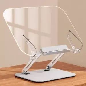 ( )데스크 SVNT-104 책상 알루미늄 투명 거치대 휴대용 노트북 독서대 받침대 사무실 겸용