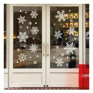 겨울 JU75SD57 눈꽃 장식 창문 스티커 반짝이 혼합 크리스마스