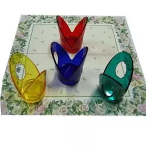 [셀러에이드]컵홀더 주방용품 아크릴 손님대접 종이컵받침-4색4P