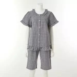 [갤러리아] [여]면100 붙지않는 시원하고 가벼운 지지미 체크선염 파자마[VPAS202W_NB]