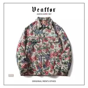 패턴 남자 꽃무늬 셔츠 자켓 프린트 긴팔 남방 셔츠형자켓