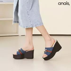 [하프클럽/]국산 데님 통굽 뮬 슬리퍼힐 10cm_26S151