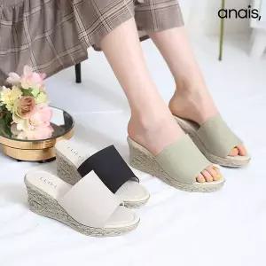 [하프클럽/]국산  웨지힐 뮬 슬리퍼 7cm_26S141