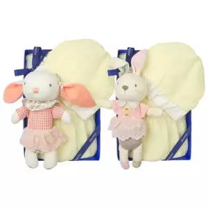 [갤러리아] (압소바출산,백일,바디슈트)비키반소바디슈트(모자)+토끼딸랑이세트(A13-10627SET)