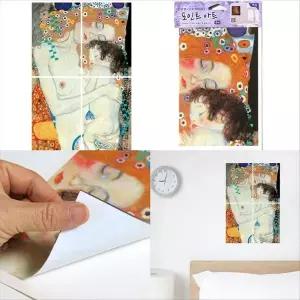 명화액자 JJ71VN84 벽 스티커 타일 유치원 클림트 자상