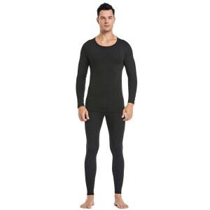 PISIQI 보온 속옷 남성 롱 존스 세트 플리스 안감 베이스 레이어 겨울 스키 웜 탑 앤 바텀